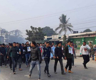 रौतहटमा निर्मलाका लागि न्याय माग्दै प्रदर्शन