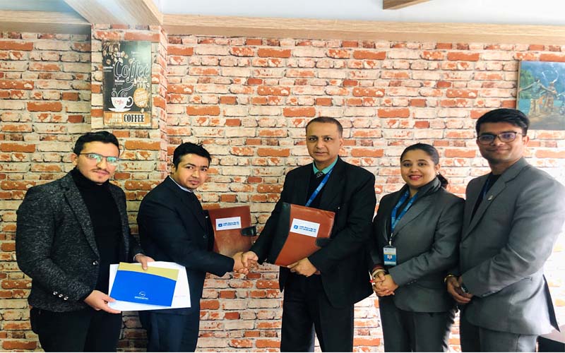 ज्योति विकास बैंक र  सिदार्थ बिजनेस ग्रुप अफ हस्पिटायालिटीबीच सम्झौता