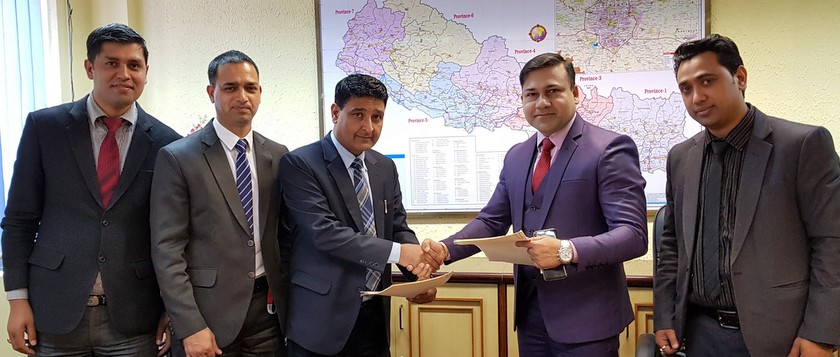 ग्लोबल आइएमई बैंक र नेपाल लाइफ इन्स्योरेन्सबीच बैंकास्योरेन्स सम्बन्धि सम्झौता