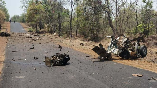 भारतमा माओवादी आक्रमणबाट १६ सुरक्षाकर्मीको मृत्यु
