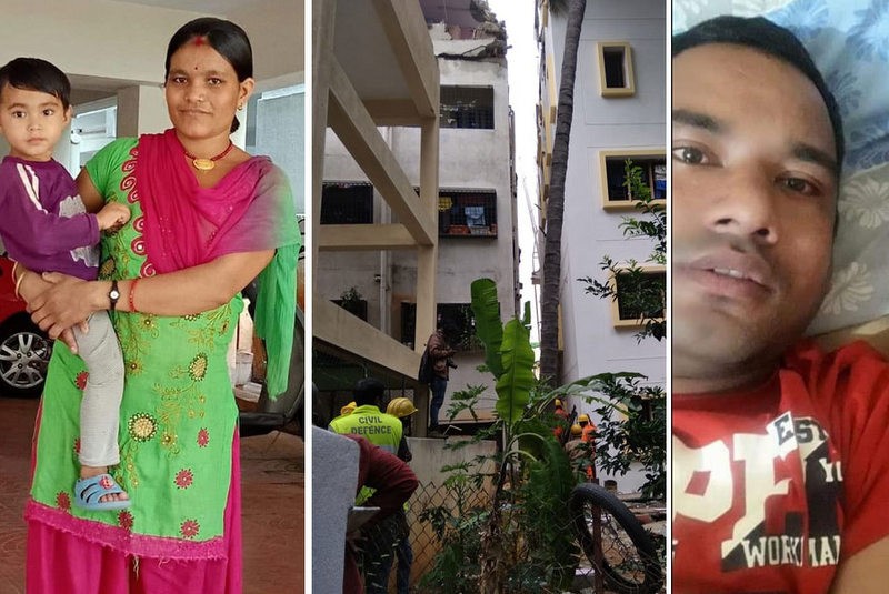 भारतमा भवन भासिँदा एकै परिवारका  तीन नेपालीको मृत्यु
