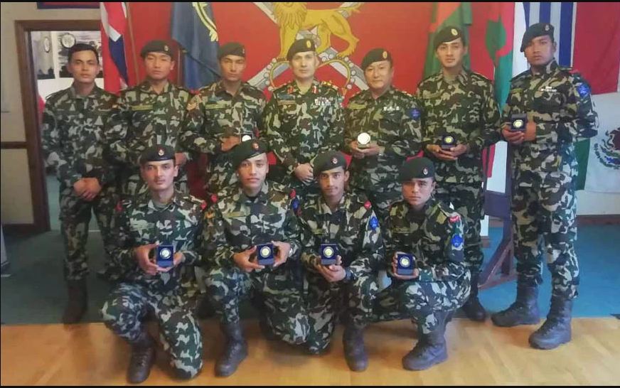 नेपाली सेनालाई  बेलायतमा स्वर्ण पदक