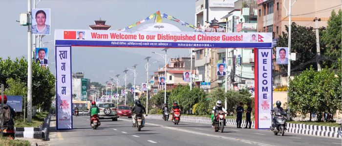 राष्ट्रपति सीको सवारी हुने बाटोको प्रधानमन्त्रीद्धारा निरीक्षण
