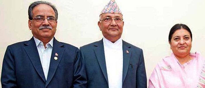 राष्ट्रपतिसँग नेकपा अध्यक्षद्वयको भेटवार्ता