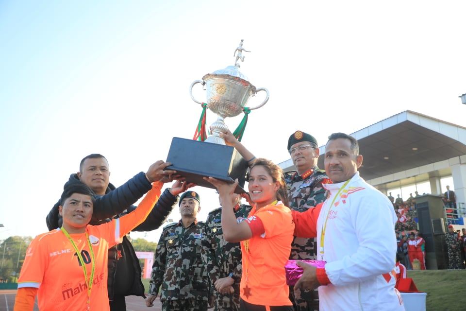 पाँचौं पटक प्रधानसेनापति महिला फुटबल उपाधि एपिएफलाई