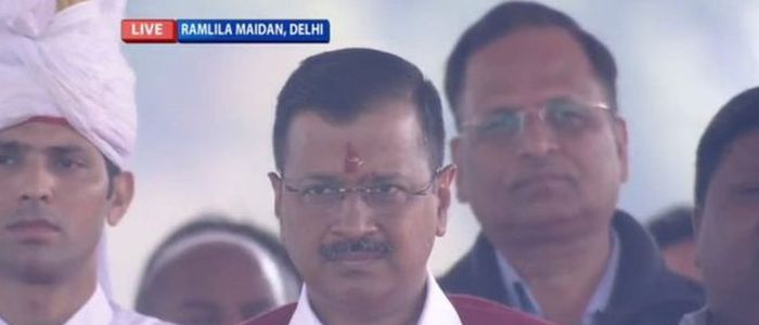 तेस्रो पटक बने केजरीवाल  दिल्लीको मुख्यमन्त्री