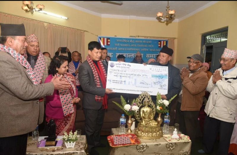 महानगरले दियो बौद्ध भवन निर्माणका लागि तीन करोड सहयोग