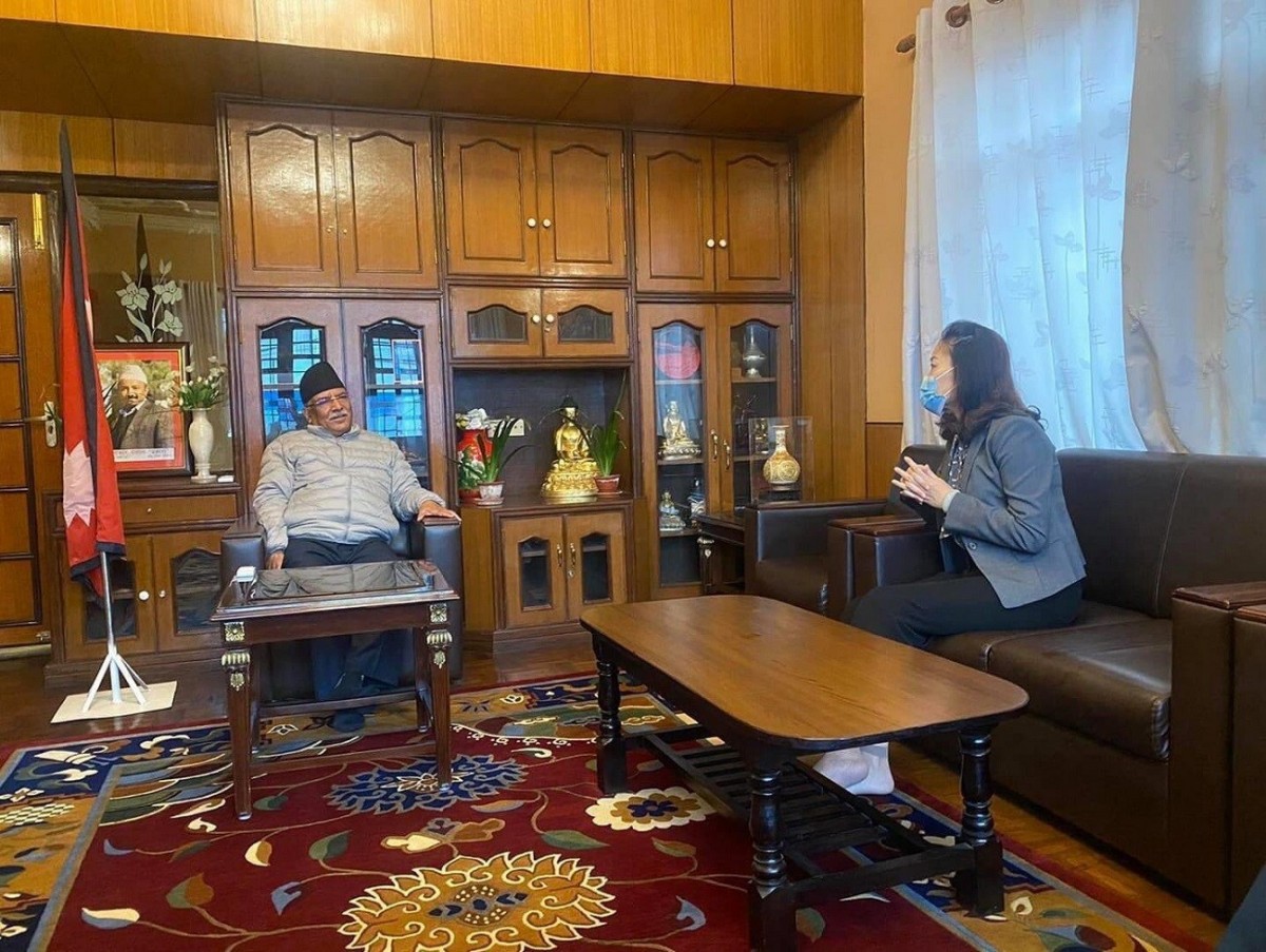प्रचण्ड र चिनियाँ राजदूत विच भेटवार्ता