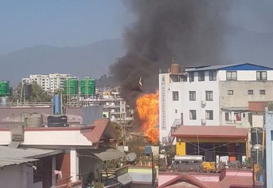 शान्तिनगरको सुकुमबासी बस्तीमा आगलागी