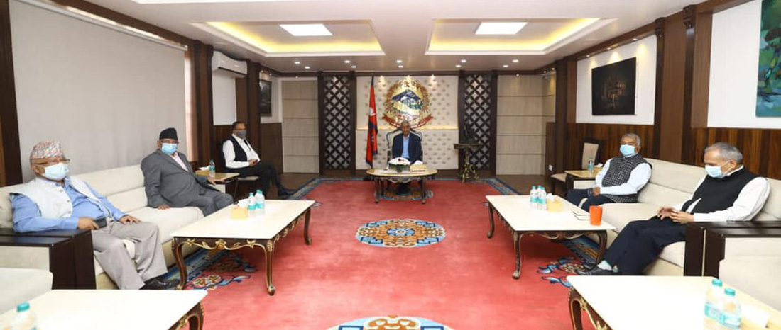 पाँच दलिय गठबन्धनको अपिल :  अवस्था र  ठाउँ अनुसार तालमेल गर्नुस्