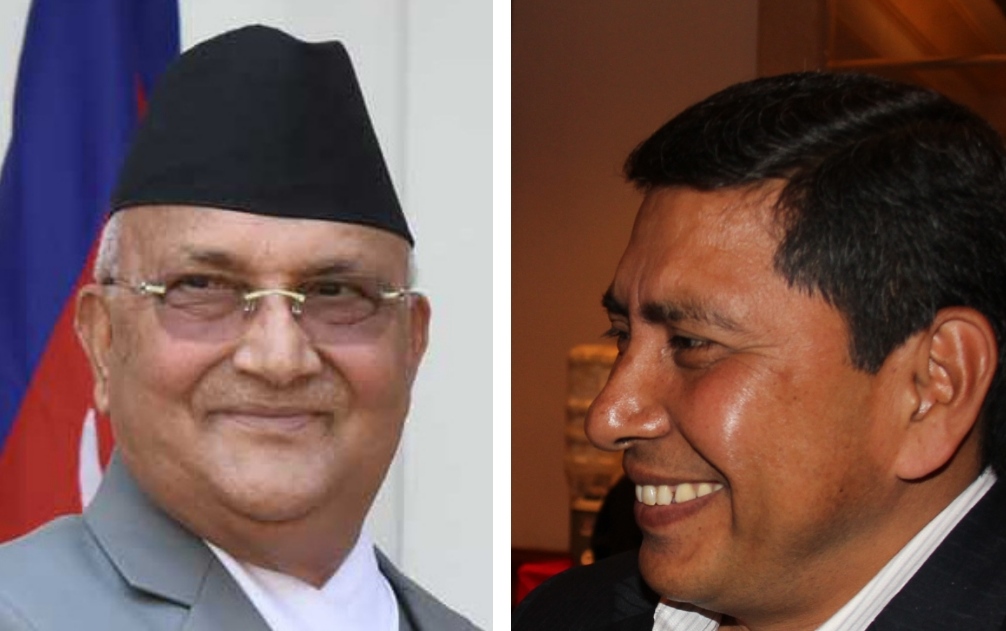 एमाले अध्यक्ष ओली र माओवादी नेता श्रेष्ठविच भेटवार्ता