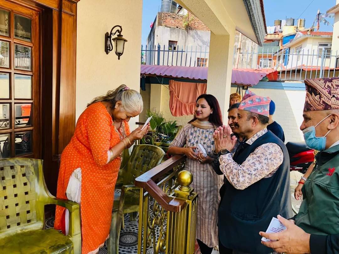 कांग्रेस काठमाडौं क्षेत्र नं. ५ घरदैलो कार्यक्रममा