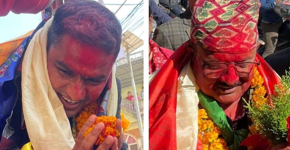 प्रदीप पौडेल र श्यामबहादुर खड्काले  मतदातालाई दिए धन्यवाद (तस्वीरहरु)