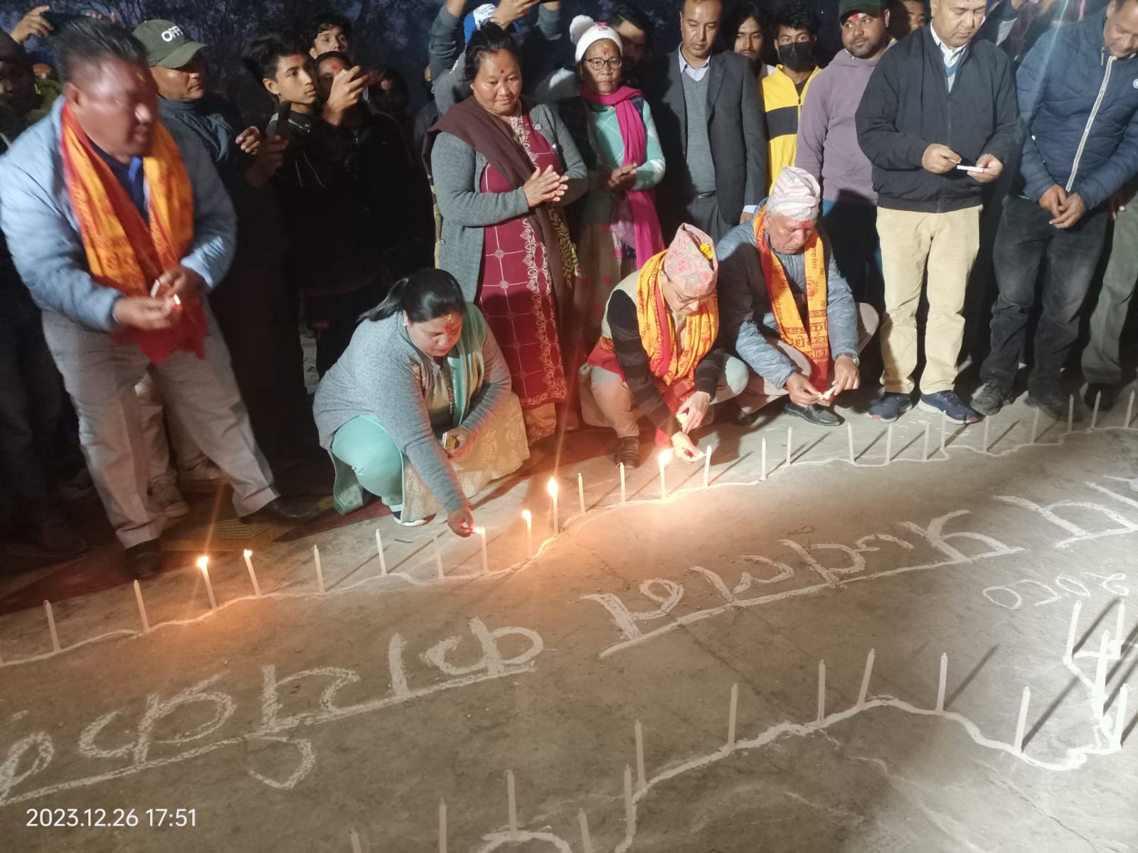 शुभाघाट दुर्घटनाका मृतकको सम्झनामा दीप प्रज्वलन