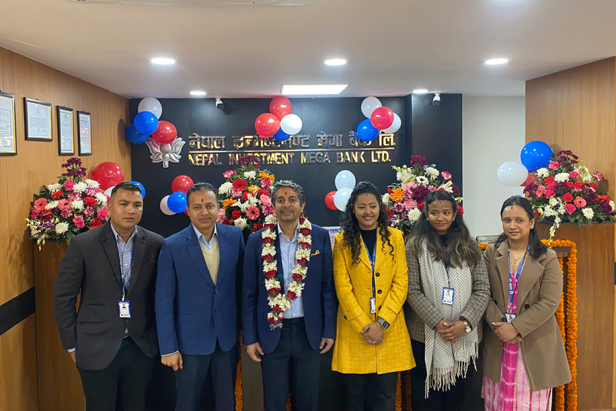 नेपाल इन्भेष्टमेण्ट मेगा बैंकको नयाँ शाखा काठमाडौंको स्वयम्भू र बालाजुमा