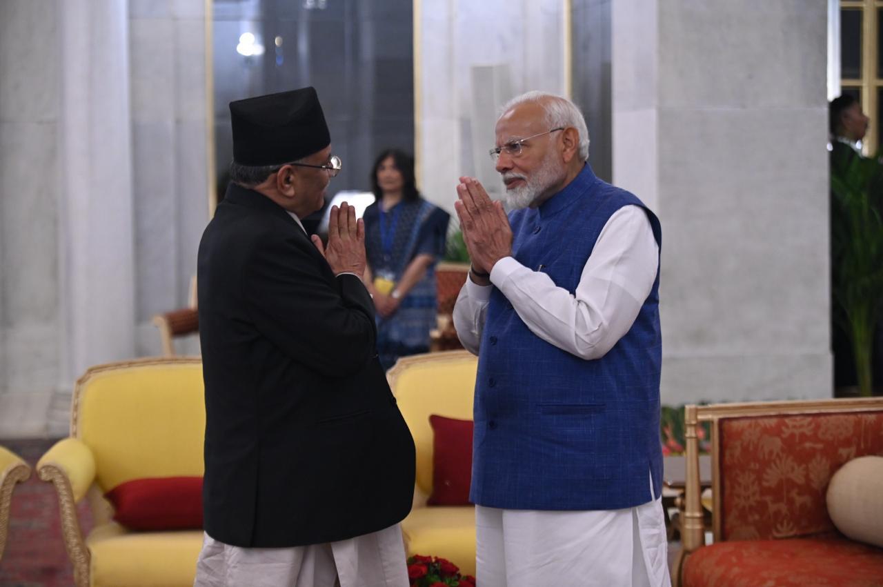 दिल्लीमा प्रचण्ड – मोदी भेट (हेरौं १० तस्वीरमा)
