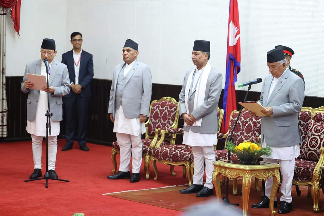 प्रधानन्यायाधिश राउतले लिए सपथ
