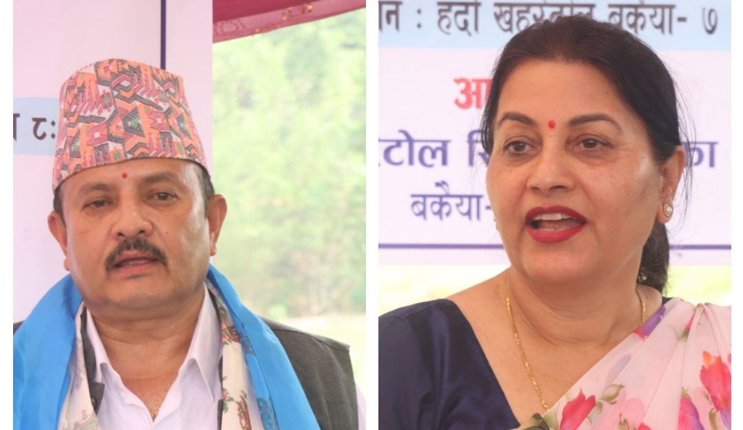 कांग्रेस सहमहामन्त्री उपाध्याय र मन्त्री खड्‌काद्वारा सिंचाई आयोजनाको उद्‌घाटन