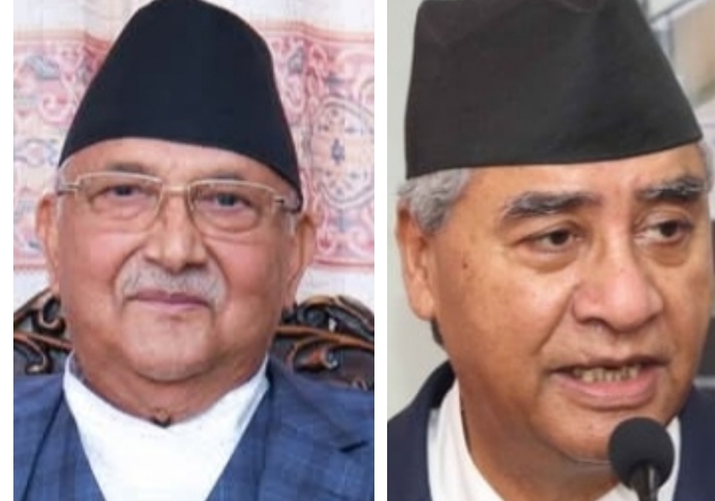 प्रधानमन्त्री ओली र कांग्रेस सभापति देउवा विच भेटवार्ता