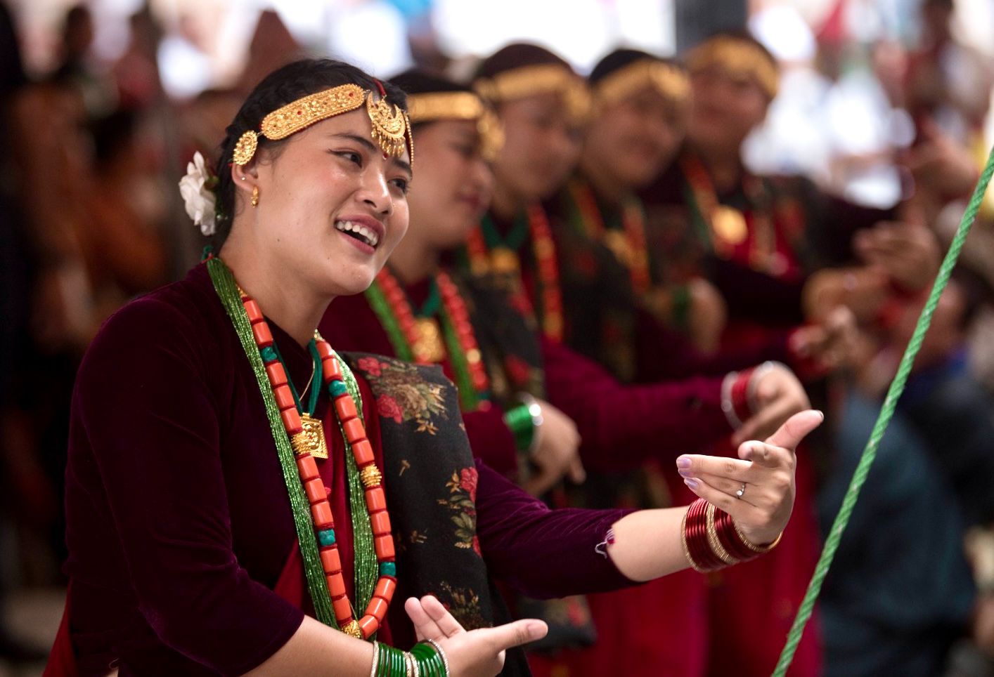 आदिवासी जनजाति उत्थान राष्ट्रिय प्रतिष्ठानद्वारा आयोजित कार्यक्रममा झाँकीमा सहभागी जनजाति