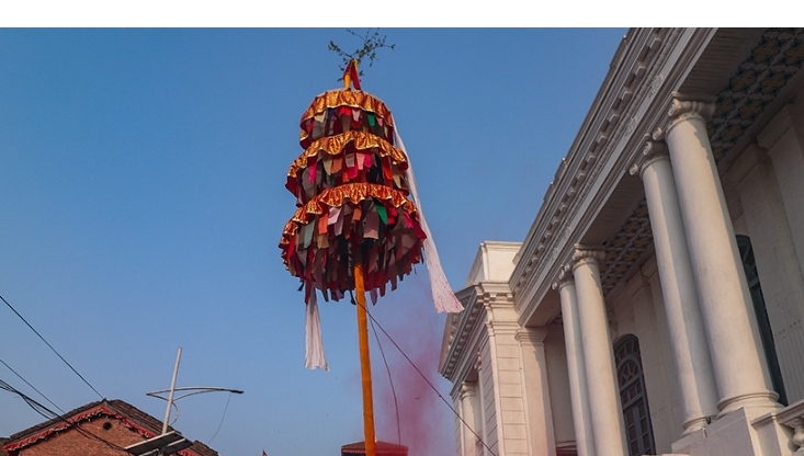 वसन्तपुरमा चिर गाढेसँगै आजबाट होली पर्व सुरु